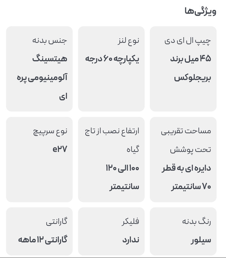 لامپ رشد گیاه سرپیچ 12 وات لنزدار