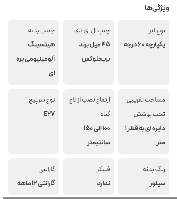 لامپ رشد گیاه سرپیچ 18 وات لنزدار